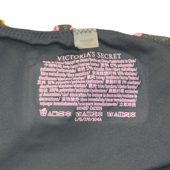 Victorias Secret Women SZ L Boho Floral Cutout Monokini Swimsuit Ruffled Straps - Picture 5 of 15